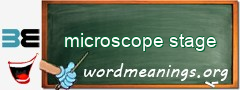 WordMeaning blackboard for microscope stage